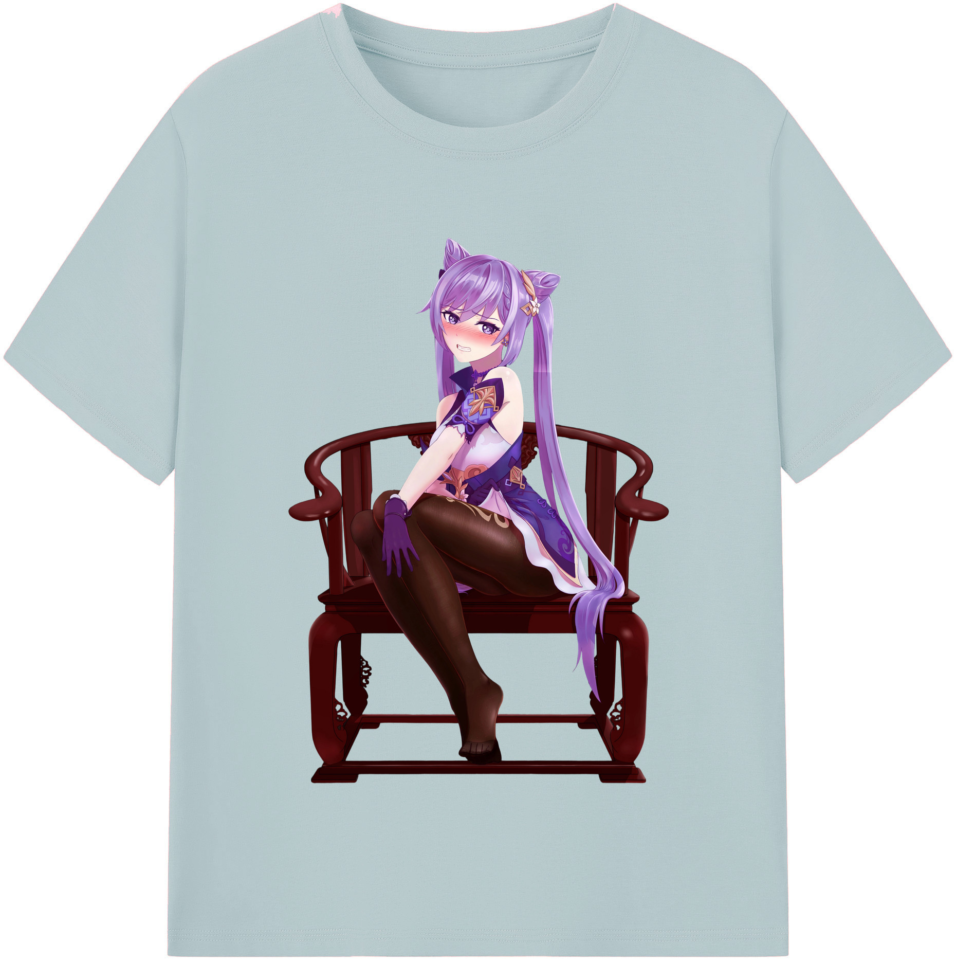 げんし神 刻晴 こくせい genshin Kokusei 綿100％半袖Tシャツ（フロントプリント）